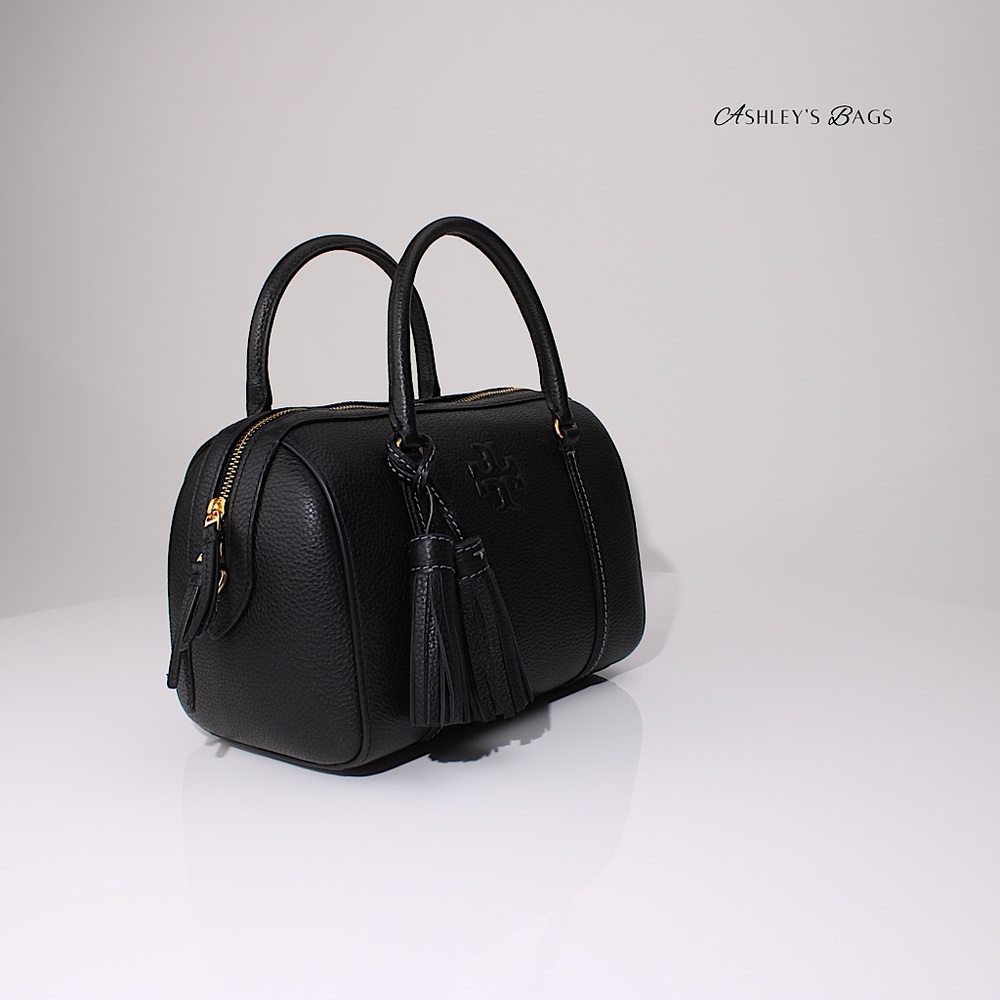 Tory Burch Thea Satchel Crossbody In Black - Picture 3 of 11